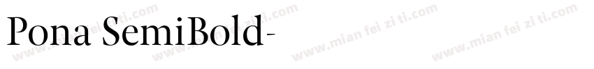 Pona SemiBold字体转换